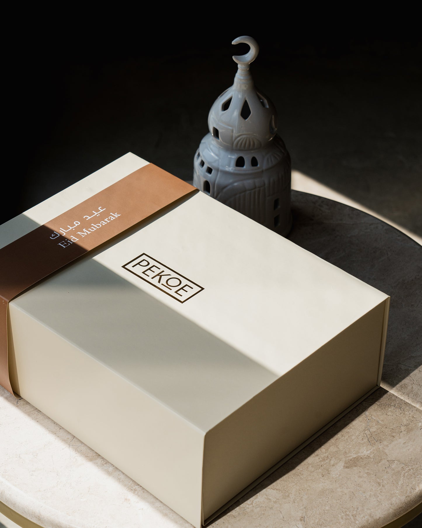 Elegant Eid tea gift box packaging perfect for Ramadan and Eid gifting