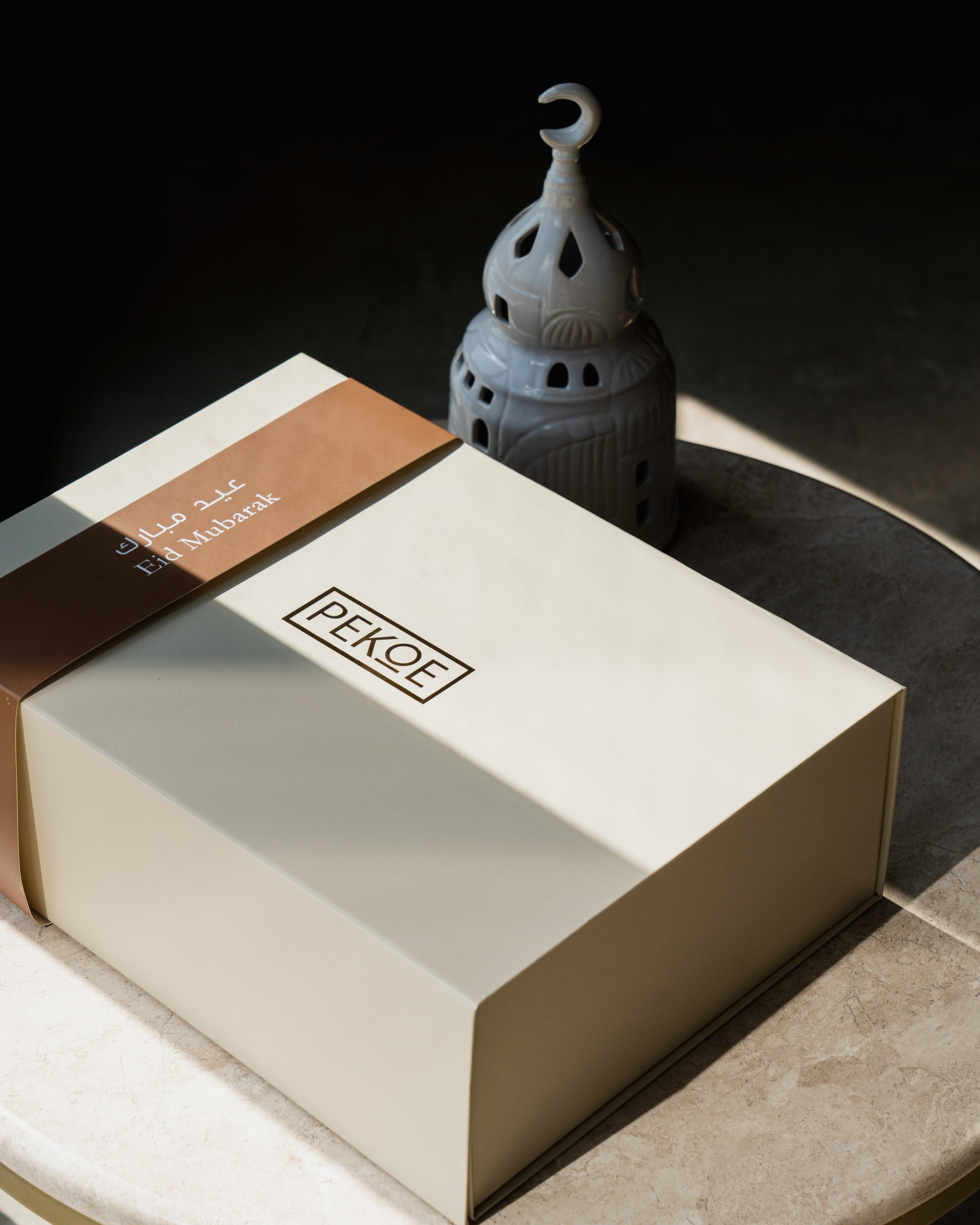 Elegant Eid tea gift box packaging perfect for Ramadan and Eid gifting